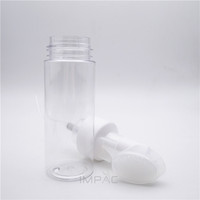 Botol Pompa Busa Plastik Transparan Silinder Grosir dengan Kuas 150ml