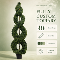 Décoré avec des plantes artificielles à double hélice