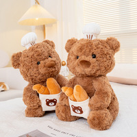 Grand ours en peluche Animal en peluche mignon pâtissier poupée ours en peluche avec cadeau d'anniversaire pour les fêtes mariages jouets pour enfants