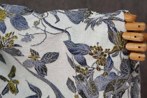 Nuovo Tessuto Jacquard Cinese Vintage Oro con Rilievo <span class=keywords><strong>a</strong></span> Rami, Fiori e Uccelli, Tinto in Filo, per Gonne, Gilet, Cappotti e <span class=keywords><strong>Tende</strong></span> - Product Image 6