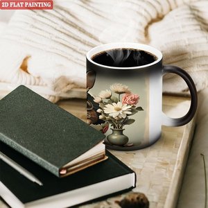 Taza de Cerámica Negra Esmerilada de 11 oz, Sensible al Calor, Taza en Blanco para Regalo de Profesor o Colega - Product Image 3