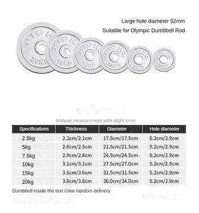 Haltères galvanisées Plaques <span class=keywords><strong>d</strong></span>'haltères <span class=keywords><strong>d</strong></span>étachables en fonte solide Durable Écologique Unisexe <span class=keywords><strong>Poids</strong></span> de bras pondérés 2.5kg-20kg - Product Image 4