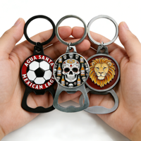 Porte-clés décapsuleur de bière personnalisé en alliage de zinc, émail souple 3D/2D, avec logo mignon, pour bouteilles de soda