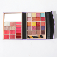 Palette d'ombres à paupières minérales néon imperméables à étiquette privée avec des tons de peau clairs et foncés multicolores, finition scintillante 30g