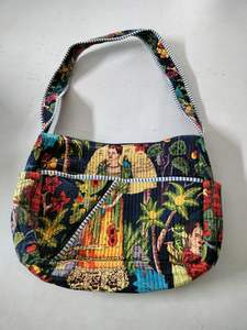 Bolsa de Viaje de Fin de Semana de Lujo con Diseño de Patchwork, Bolsa de Lona Acolchada con Estampado de Bloques de Algodón, Gran Capacidad, Duradera, para Deportes, Viajes, Gimnasio, Yoga - Product Image 6