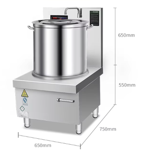 Nồi nấu nước dùng công nghiệp, bếp từ công nghiệp, chất liệu inox cao cấp, dùng cho nhà hàng, mặt phẳng, kèm nồi, công suất cao, nấu nhanh - Product Image 3