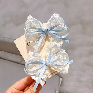 Hot Selling Exquisite Vintage Temperament Lace Bowknot Hairpin Popular Niche Design Women's Hairpins Wholesale Jewelry Trendy - Product Image 1