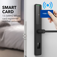 Cerradura de cinco pestillos de alta seguridad para tarjeta Rfid, diseño moderno de cuerpo delgado, llave antirrobo con Software de gestión, cerradura inteligente para Hotel