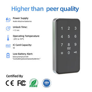 स्मार्ट BLE एप्लिकेशन कैबिनेट ताला जस्ता मिश्र धातु धातु कैबिनेट डिजिटल लॉकर केबल ताला फिंगरप्रिंट बैग संयोजन और कार्ड ताले - Product Image 5