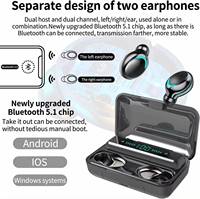Earbud TWS 5.0 ENC, Headset Nirkabel In-Ear, IPX4, Earphone Olahraga & Gaming, Indikator Baterai LED