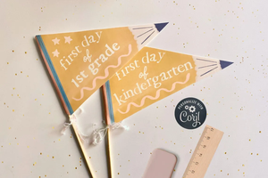 Premier jour fanion imprimable enfants Photo Prop début année scolaire salle de <span class=keywords><strong>classe</strong></span> <span class=keywords><strong>décoration</strong></span> signe retour à l'école drapeau - Product Image 3