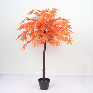 Árbol Artificial de Arce Rojo Canadiense en Maceta, Planta Artificial de <span class=keywords><strong>Acer</strong></span>, 5 pies, 1.6 m, 160 cm - Product Image 1