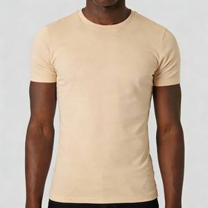 T-shirt slim fit 100% coton uni, personnalisable avec logo, manches courtes, d<span class=keywords><strong>éco</strong></span>ntracté, pour <span class=keywords><strong>homme</strong></span> - Product Image 2