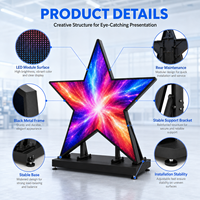 Pantalla LED Personalizada P2 en Forma de Pentágono, Pantalla Digital con Video Promocional para Centros Comerciales
