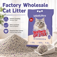 Litière pour chat à la bentonite de sodium parfum lavande, forte absorption, fournisseur de litière pour chat sous marque privée, Katzenstreu