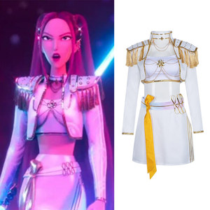 Costume de cosplay K-POP Demon Hunters Star's Edge, tenue de scène blanche en polyester - Product Image 4