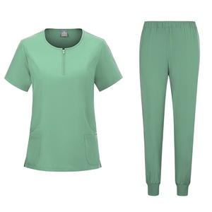 Women's Surgical Scrub Set Moisture Wicking Knitted Split Uniform Hospital Nurse Wear S XXL - Product Image 3