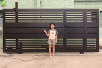 Portail Coulissant Électrique en Aluminium Laser Deco avec Finition Thermolaquée, Couleur Personnalisable et Fonctionnalités Intelligentes pour Villa - MJYT