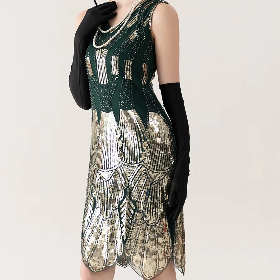sachin and babi light blue dress 1920s Fashion Style Outfits Flapper Dress Fringe Sequin Party Dress  Burgundy main image 0