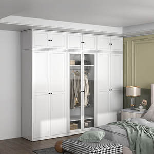 Armoire à vêtements en acier pour chambre à coucher, maison, appartement économique, petit espace, armoire de rangement modulaire simple - Product Image 4
