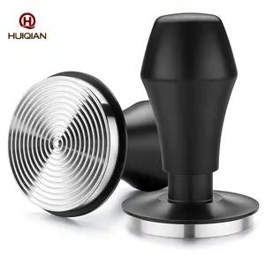 Espresso Coffee Tamper Spring Loaded Tamper With Stainless Steel Ripple Base Anodized Aluminum Handle and Stand