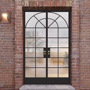 <span class=keywords><strong>Double</strong></span> <span class=keywords><strong>porte</strong></span> française en aluminium <span class=keywords><strong>de</strong></span> couleur personnalisée en verre pour patio balcon entrée du <span class=keywords><strong>salon</strong></span> utilisation extérieure - Product Image 3