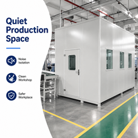 Cabine insonorisée industrielle multi-couches 80-100 mm, solution d'isolation acoustique pour atelier propre, directement de l'usine