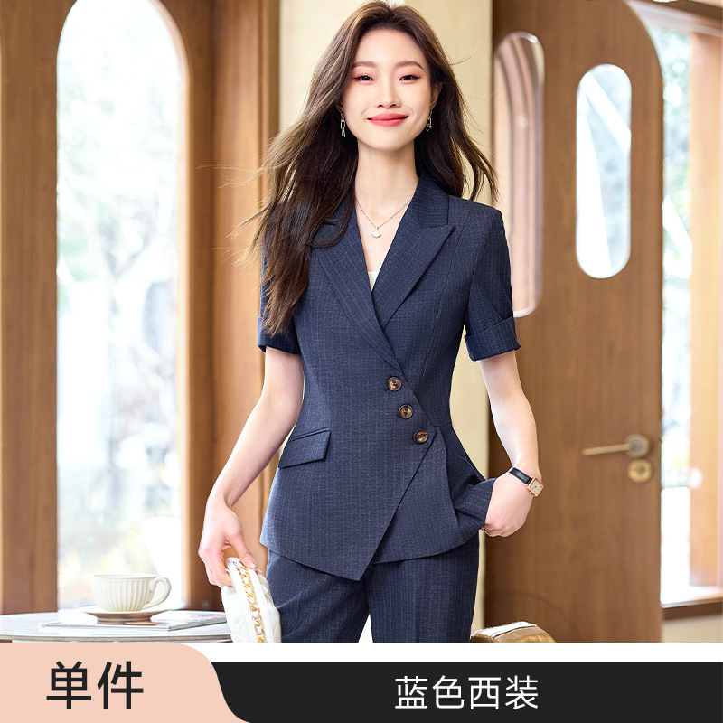 blue suit