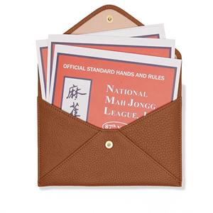 Pochette de protection pour cartes de score de <span class=keywords><strong>Mahjong</strong></span>, style enveloppe, pour <span class=keywords><strong>Mahjong</strong></span> américain, porte-cartes à trois volets - Product Image 6