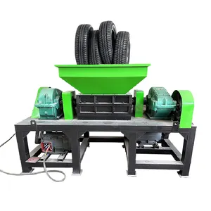 VANEST Automatic Metal Shredder Machine Waste Truck Tyre Rubber Plastic Recycling Double Shaft Machine Tire Shredder