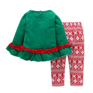Ropa Navideña para Niños, Conjuntos de Invierno para Bebés, Traje de Pantalones de Algodón con Leggings para Niñas, Diseño de Santa Claus, de China - Product Image 2