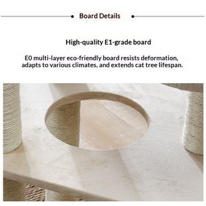 Massief houten grote kattenklimrek kattennest kattenboom geïntegreerd hoog model makkelijk te onderhouden Japans systeem sisal alle seizoenen - Product Image 3
