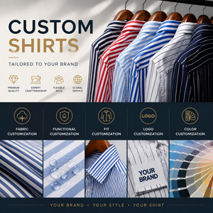 Nuova Camicia a Righe da Uomo, Manica Lunga, Stile Business Casual, Antipiega, Vestibilità Slim - Product Image 3