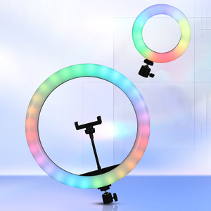 <span class=keywords><strong>Prix</strong></span> Usine de Gros Lampe Annulaire LED Photographique Arc-en-Ciel RGB Dimmable pour Streaming en Direct et Maquillage, Tailles 8 10 12 <span class=keywords><strong>14</strong></span> 18 <span class=keywords><strong>Pouces</strong></span> - Product Image 2