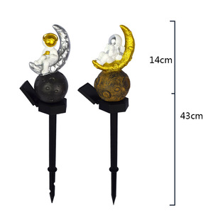 New <b>Solar</b>-Powered Warm White LED Garden <b>Light</b> Resin Planet Man Ground Insert PC Lamp Body Plug-In Lawn Landscape Decorative - Product Image 5