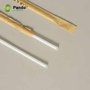 หลอดดื่มกาแฟ 12 มม. เครื่องดื่มแบบใช้แล้วทิ้งปลายคมย่อยสลายได้บรรจุหลอด PLA แบบเหนอะแฉะพร้อมคําพิมพ์ - Product Image 4