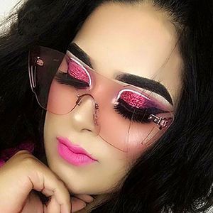 แว่นกันแดดทรงโอเวอร์ไซส์แบบไร้กรอบ รุ่นฮิตปี 2020 สำหรับผู้ชายและผู้หญิง ป้องกันรังสียูวี 400 - Product Image 1