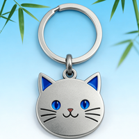 Porte-clés en métal personnalisé minimaliste, logo personnalisé, alliage de zinc, pour une promotion élégante de la marque, cadeau tendance, prix de gros