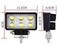Projecteur de travail LED 4 pouces avec 6 puces LED, 10-60V, faisceau spot haute luminosité, lampe de conduite pour camion, tout-terrain, SUV, IP68, CE, ROHS