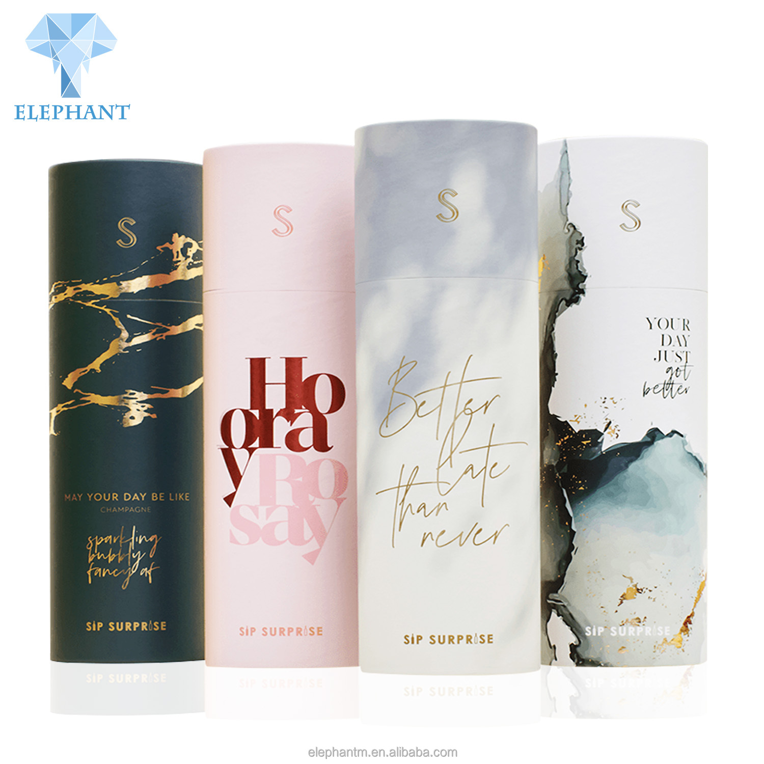 Wholesale Custom Luxury Round Double Layer Gift Box With Lid Round Box