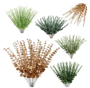 Artificial Flowers Eucalyptus Leaves Artificial Leaf Stems Home Office Decoration Plants