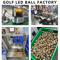 Balle de golf lumineuse à logo personnalisé, brillante après impact, 3 couches de Surlyn, rebond élevé, longue distance, pour les sports nocturnes