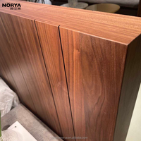 NORYA Premium Umweltfreundliches Massivholz-Wandbett Modernes Design Schlafzimmer-Set Minimalistisches King-Queen-Size-Bett für Villa und Apartment