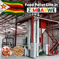 Ligne de production complète de granulés d'aliments pour volailles RICHI 5t/h pour petites exploitations agricoles au Zimbabwe