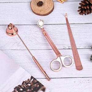 Kit de soins de mèche pour bougeoirs or rose, <span class=keywords><strong>prix</strong></span> d'usine, ensemble d'accessoires de <span class=keywords><strong>coupe</strong></span>-bougies - Product Image 3