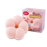 Offre Spéciale Jouet Squishy Donut Fleur Sucrée de Simulation en PU à Rebond Ultra Lent, Texture Douce et Collante, Anti-Stress à Presser