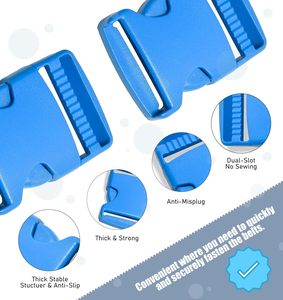 Pcs Plastic Buckles Inch Buckles For <b>Straps</b> Mm Side Release Ideal For <b>Straps</b> Pet Collars <b>Webbing</b> Backpack - Product Image 3