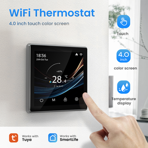 AVATTO WT500 Thermostat intelligent WiFi <span class=keywords><strong>Tuya</strong></span> avec écran tactile couleur de 4,0 pouces, personnalisable OEM/ODM pour le chauffage électrique/à eau/à gaz - Product Image 2