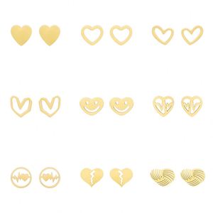 Nouvelles boucles d'oreilles clous en acier inoxydable, style mignon et romantique, pour filles et femmes - Product Image 5