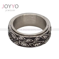 Bagues unisexes en acier inoxydable plaqué argent antique, style punk, sertissage griffe, maçonniques, bijoux de mariage pour hommes Zuobisi